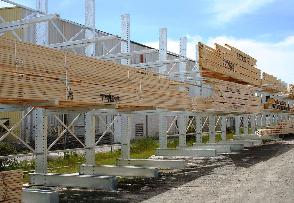 Cantilever Truss System designed specifically for holding timber building materials