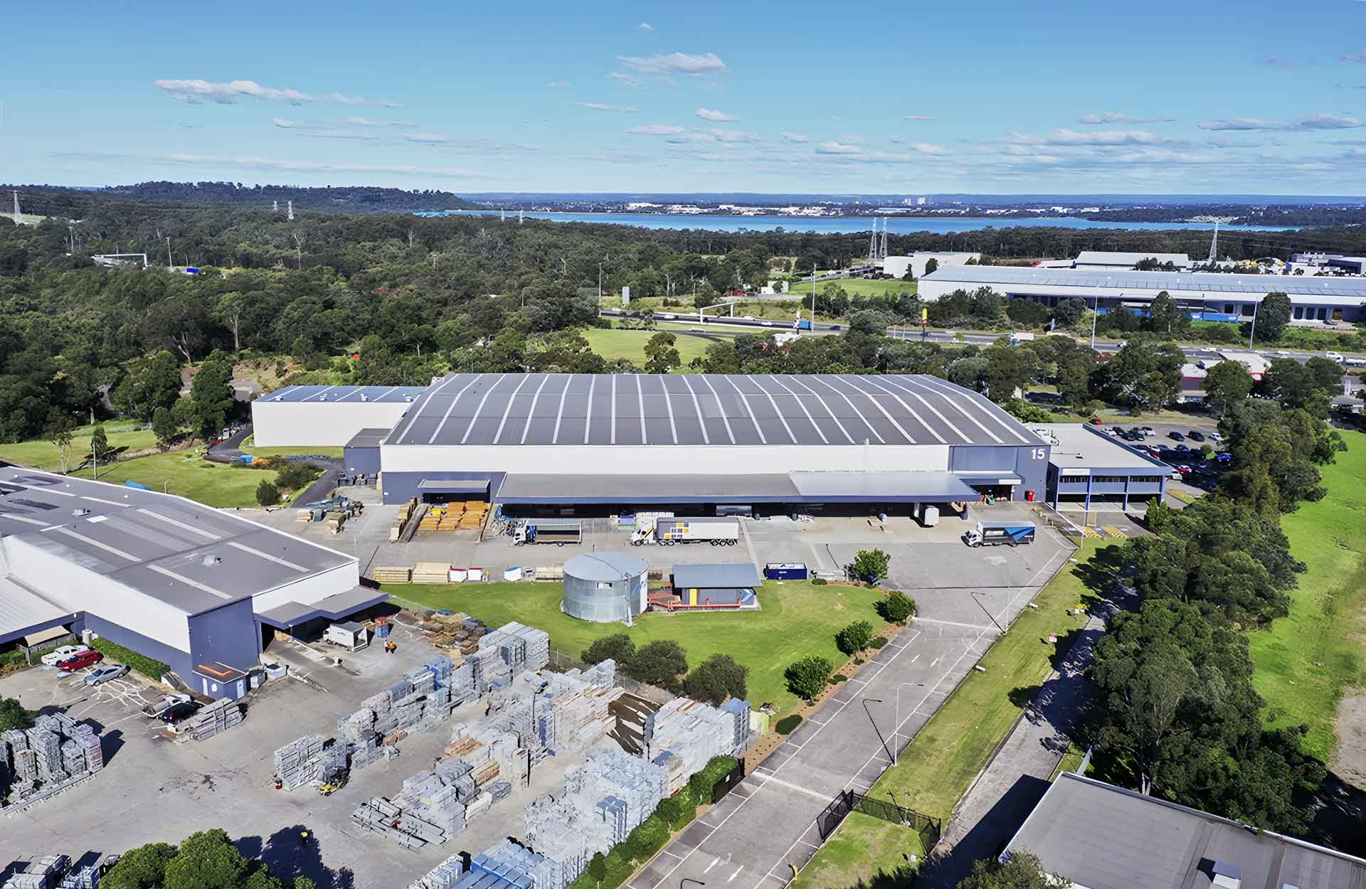 Aerial photo of the Capral Huntingwood facility